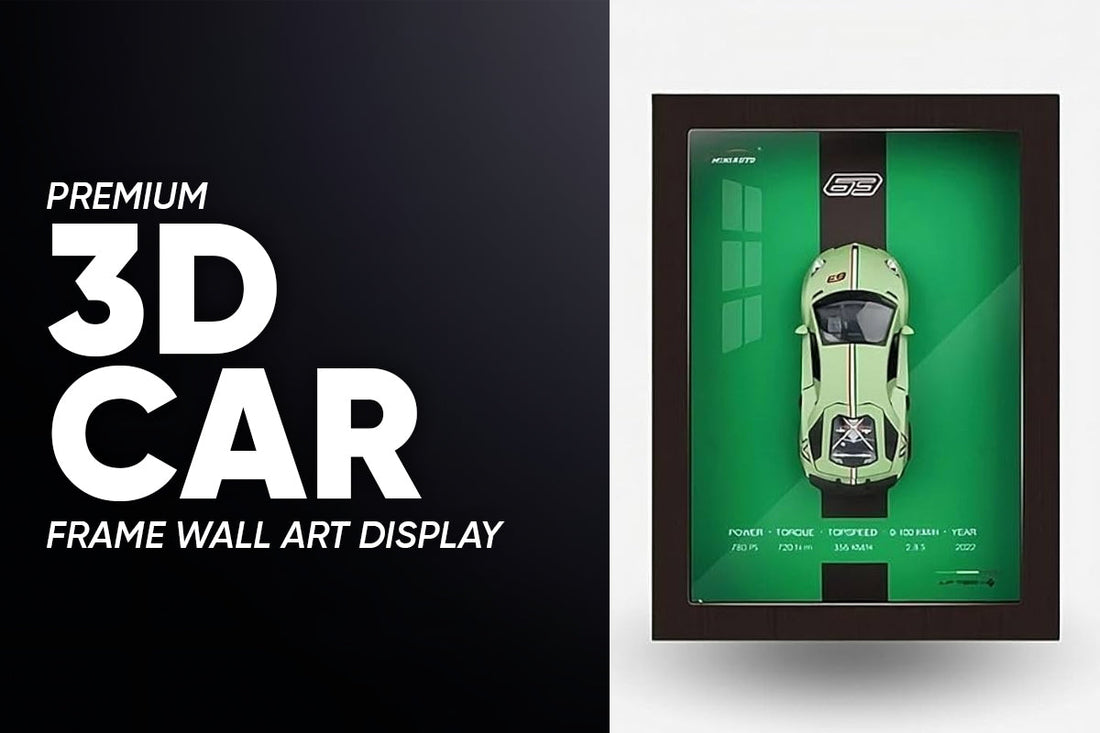 3D Car Frame Wall Art Premium Wooden Car Frame by Creckk